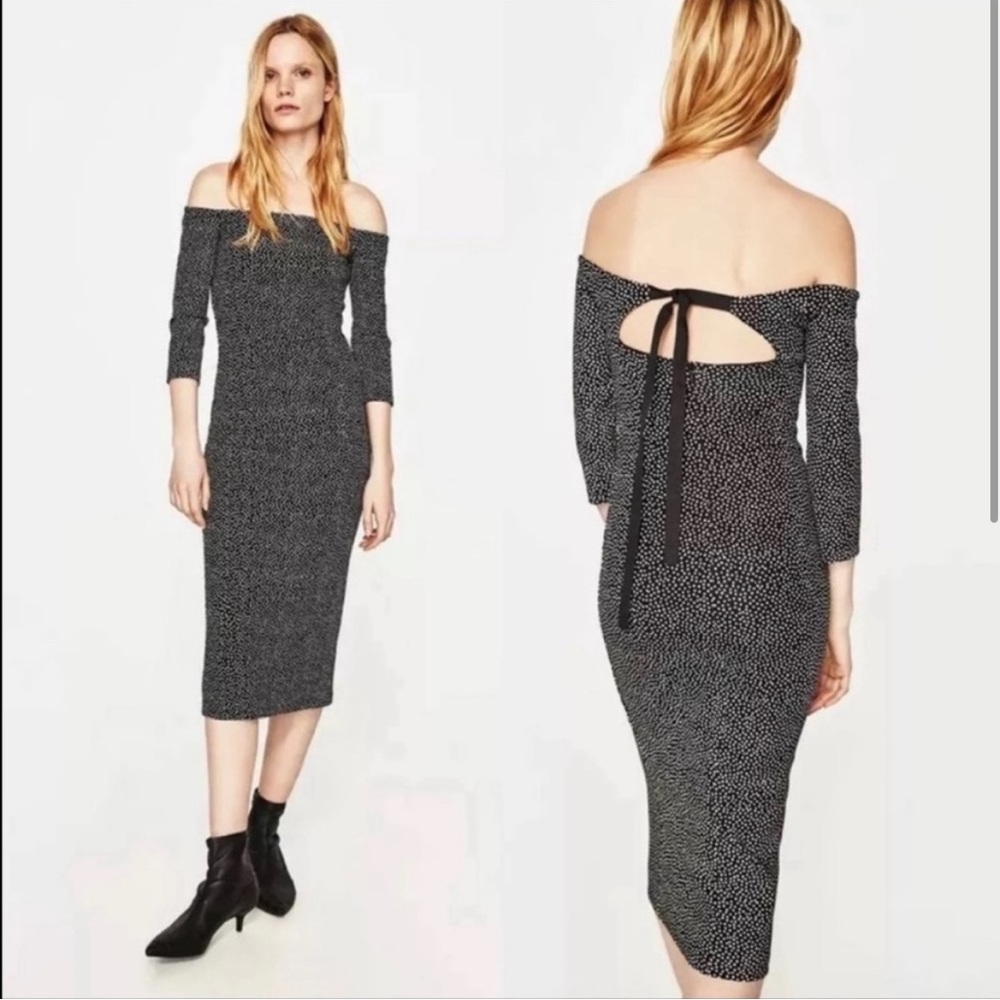 Zara Trafaluc Collection Polka Dot Midi Dress